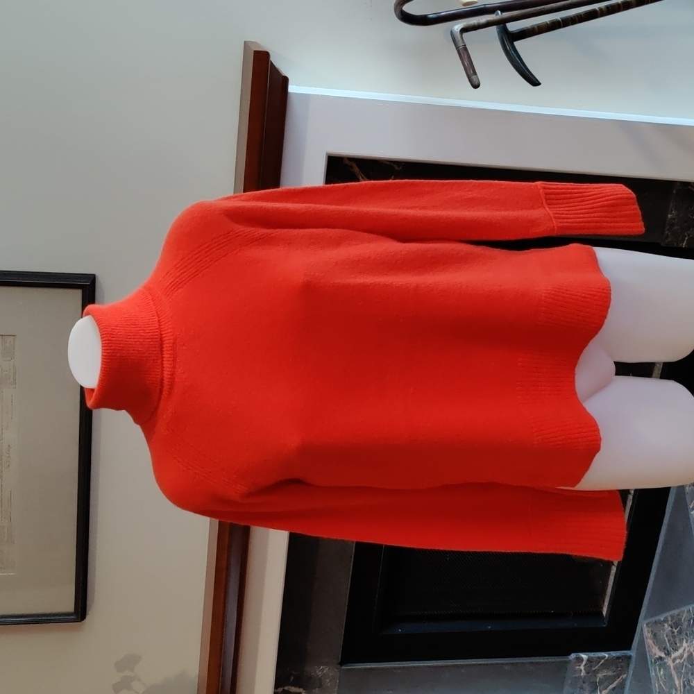 J Crew Wool/Alpaca Blend Sweater Small Orange